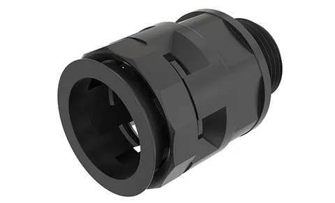 Муфта труба-коробка DN 17 мм, М20х1,5, полиамид, цвет черный