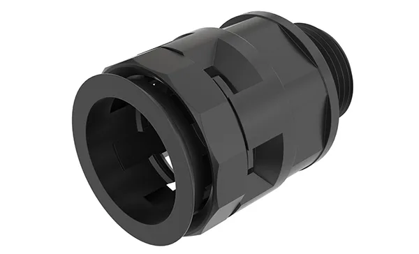 Муфта труба-коробка DN 12 мм, М16х1,5, полиамид, цвет черный