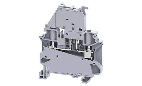 Клемма с держателем предохранителя CYF4L6-60V /6x58,8mm, винтовая, 2 присоед., 4(max 6)mm2, 10A, 1000V, LED 6-60V, серая