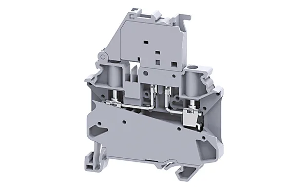 Клемма с держателем предохранителя CYF4L110-240V /6x58,8mm, винтовая, 2 присоед., 4(max 6)mm2, 10A, 1000V, LED 110-240V, серая