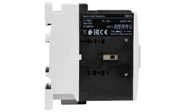 Контактор CNN 70 00 380/400V 50Hz, 3P, 65A/(90A по AC-1), 33kW(400VAC), 380/400VAC