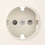 Накладка для розетки Schuko с заземлением, со шторками 16A 250 В~, матовый кремовый, серия A07