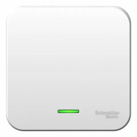 Выключатель Systeme Electric Blanca, открытой установки 1-клавишный (cх.1) с подсветкой, 6А, 250В, белый