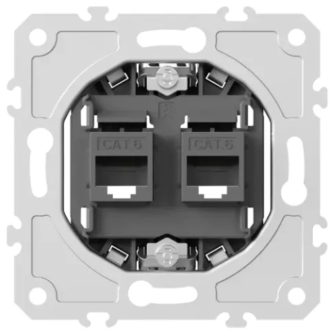Механизм розетки RJ45 + RJ45 (двойная) cat.6/ClassE-8/8, серия DB