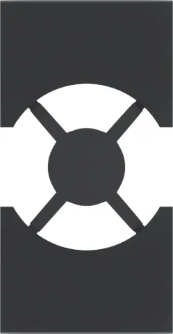 Лицевая панель для розеток 2К+З нем./итал.станд. 2 модуля, черный