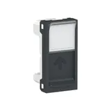 Розетка компьютерная Schneider Electric Unica, MODULAR лиц. панель RJ45, одиночная, без коннектора, 1 модуль, антрацит