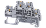 Клемма двухъярусная CPDL1.5 /3,5x67,2mm, push-in, 4 присоед., 1,5(max 2,5)mm2, 16A, 500V, серая