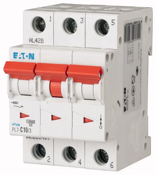Авт. выключатель PL7-C10/3, 3P, 10A, хар-ка C, 10kA, 3M