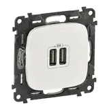 Valena Allure - Зарядное устройство с двумя USB-разъемами, 240В/5В, 1500мА, белый (инд. упаковка)