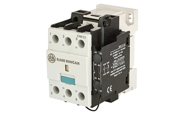 Контактор CNN 32 10, 3P, 32A/(50A по AC-1), 15kW(400VAC), 1NO, Uk=24VDC, Iвтяг=5,2А, Iудерж=0,12А