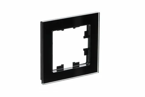 Рамка Systeme Electric AtlasDesign, 1-постовая, стекло черный