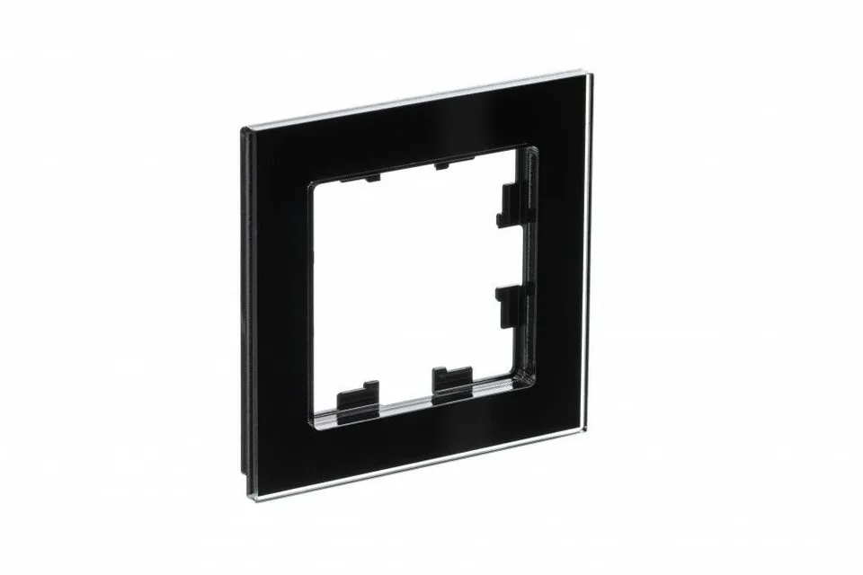 Рамка Systeme Electric AtlasDesign, 1-постовая, стекло черный
