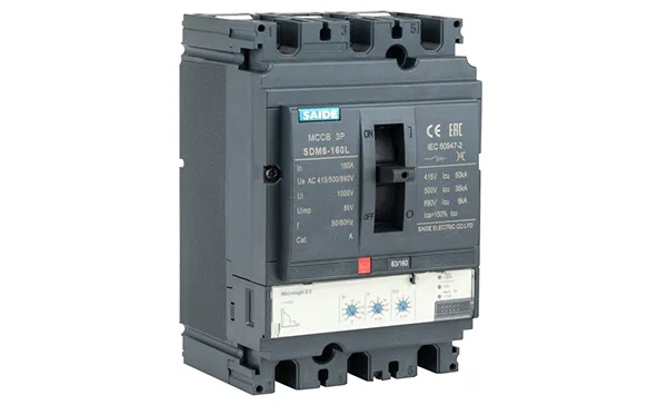 Авт. выключатель SDM6-160L 3P, In=160A, ML2.2, Ir=0.4_1In, Ii=2400A, Isd=1.5_10Ir, Icu/Ics=50kA/400V
