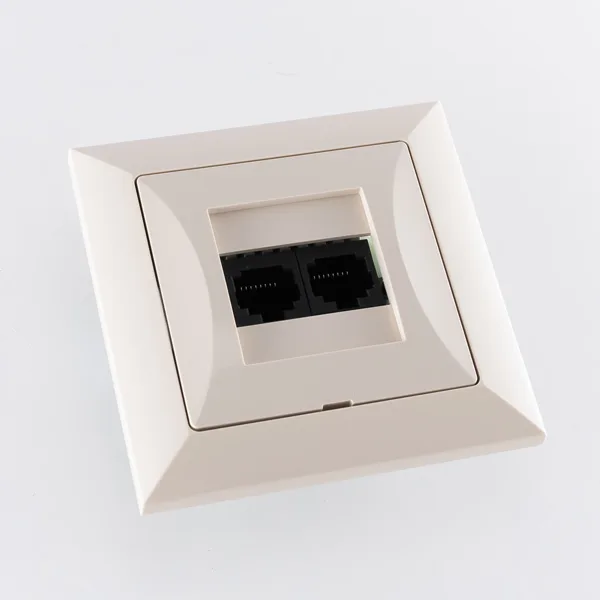OPAL - Розетка 2xRJ-45 кат.5e, бежевый