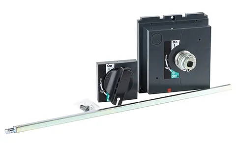 Рукоятка выносная поворотная RHE на дверь, с основанием и осью 470mm, серая, IP40, для SDM6-400_SDM6-630