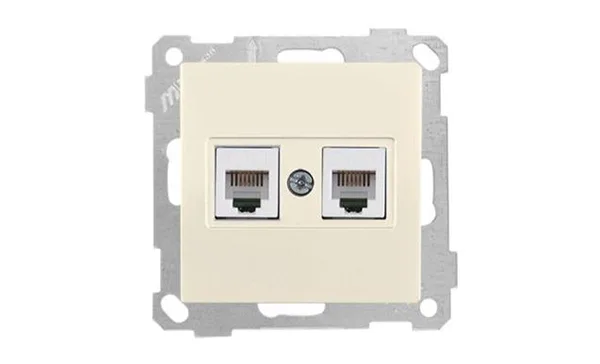 21 - Розетка телефонная 2хRJ-12, сл.кость