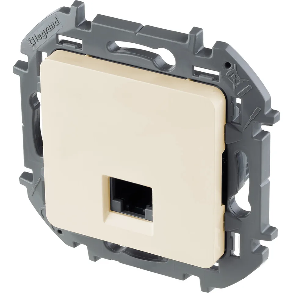 Inspiria - Розетка 1хRJ-45 UTP CAT6 (сл.кость)