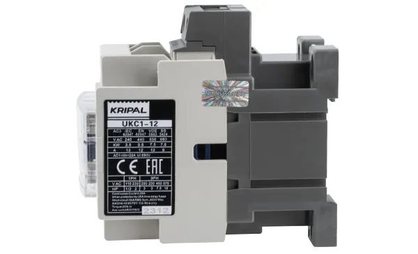 Контактор UKC1-12-11-110AC, 3P, 12A(AC-3), 25A(AC-1), 5.5kW(400VAC), Uк=110VAC, 1NO+1NC