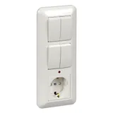 Блок Schneider Electric, скрытой установки рсзк+В2КЛ. инд.+В2КЛ.(250В, выкл 6А, роз.16А, защ. шт) белый