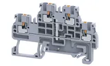 Клемма двухъярусная CPDL1.5(I.S) /3,5x67,2mm, push-in, со связью потенциала, 4 присоед., 1,5(max 2,5)mm2, 16A, 500V, серая