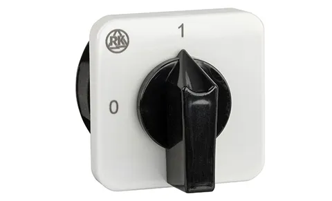 Переключатель BS 16 05 U, 1P, 20A, тип 0-1 (90°), 1NO на 1, 2.5kW(230VAC по АС-23), на дверь, фронт IP40