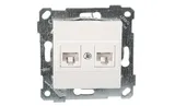 Rita - Розетка 2хRJ-45 кат. 6 UTP, белая
