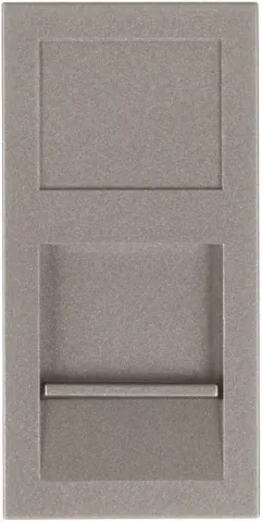 Розетка DEC RJ45 UTP кат.6, 1мод., алюм. матовая (22.5х45мм)