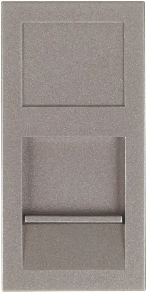 Розетка DEC RJ45 UTP кат.6, 1мод., алюм. матовая (22.5х45мм)
