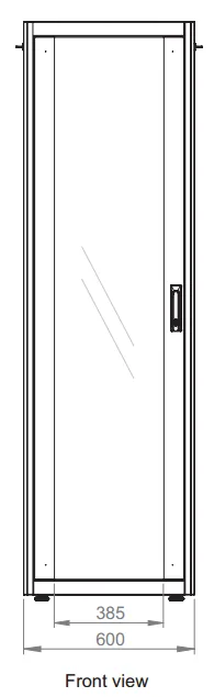 Щит телекоммуникационный 19", 42U, ВxШxГ 2010x600x800мм, DYNAmic Basic, напольный, перед. дверь стекло, задняя глухая металлич., черный