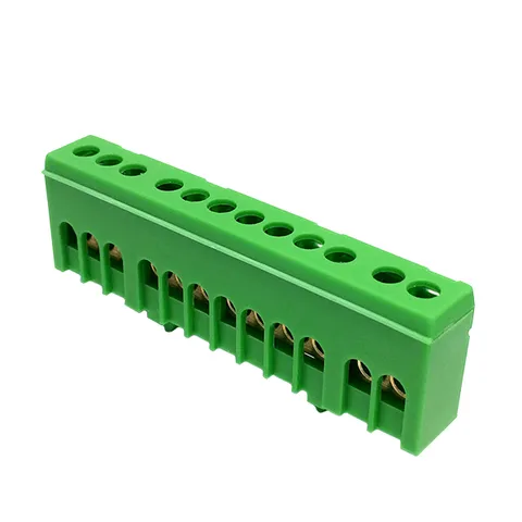 Клеммник Morek для заземления PE12H 1P 12x1,5_16mm² Cu, 63A, 690V, зеленый, IP20
