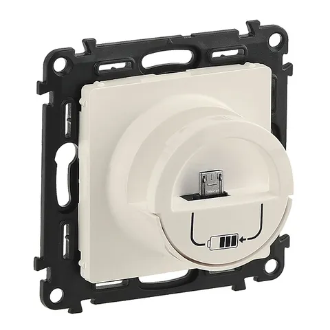 Valena Life - Зарядная станция MicroUSB 240В/5В 1500мА, слоновая кость (инд. упаковка)