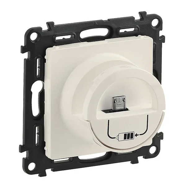 Valena Life - Зарядная станция MicroUSB 240В/5В 1500мА, слоновая кость (инд. упаковка)