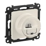 Valena Life - Зарядная станция MicroUSB 240В/5В 1500мА, слоновая кость (инд. упаковка)