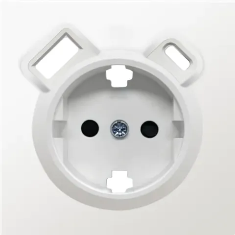 Накладка для розетки Schuko с зарядным устройством USB A+C, с защитными шторками, матовый жасмин, серия R98