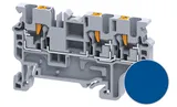 Клемма проходная CP2.5/3BU /5x62,5mm, push-in, 3 присоед., 2,5(max 4)mm2, 24A, 1000V, синяя