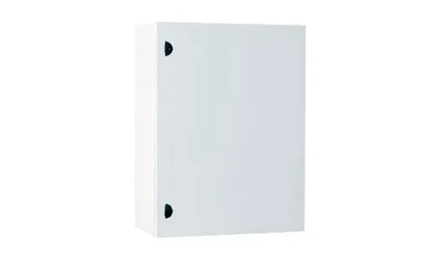 Щит моноблочный 400x300x200мм (ВxШxГ) с монтажной панелью, RAL7035, IP66