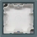 Коробка для накладного монтажа с встроенной рамкой 1-я, матовый изумруд, серия R98