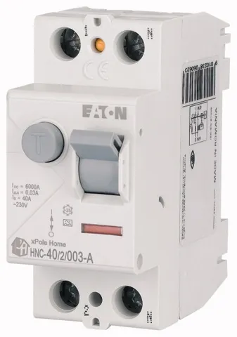 УЗО HNC-40/2/003-A, 2P, 40A, 6kA, 30mA, тип A, 2M