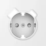 Накладка для розетки Schuko с зарядным устройством USB A+C, со шторками 16A 250В, матовый белый, серия S08