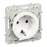 Розетка c шторками Schneider Electric Odace S520037, белый