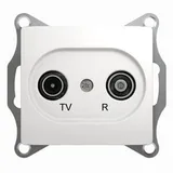 ТВ розетка Systeme Electric Glossa, TV-R оконечная 1DB, механизм, белый