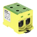 Клемма Morek OTL240-2 желто-зеленая, 2xAl/Cu 35_240mm², 425(CU)/380(AL)A на клемму, 1000V, винтовые зажимы