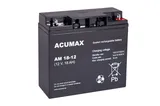 Батарея аккумуляторная Acumax AM18-12, 12V/18Ah, 167x181x77 HxLxW, 5.5kg, 6-9 лет