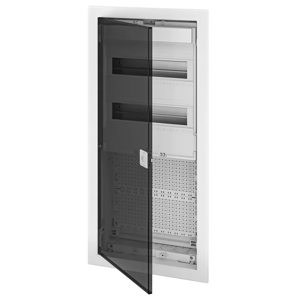 U48FP 4/2 PL, Щит встраиваемый комбинированный 4/2 с прозрачной дверцей, IP40