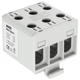Клеммный моноблок Morek OTL50-3x серый, 3P, 3xAl/Cu 1,5_50mm², 160(CU)/145(AL)A, 1000V, винтовые зажимы