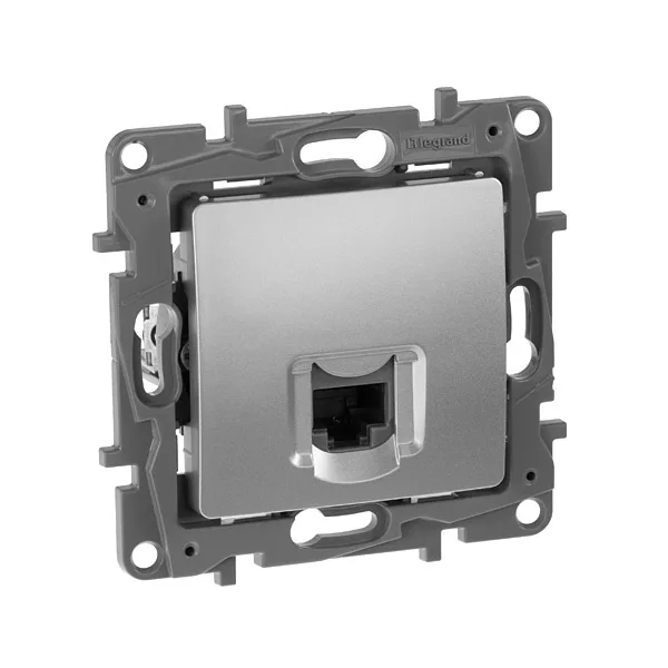 Etika - Розетка 1хRJ-45 UTP CAT6 (алюминий)