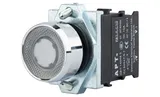 Кнопка плоская PB1S, белая, без фиксации, с подсветкой без LED, 1NO, 6A 230VAC/24VDC, 22mm, IP65
