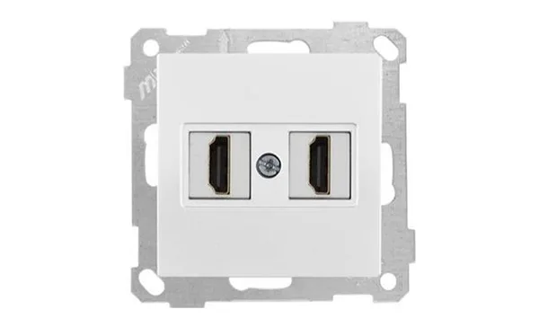 21 - Розетка 2xHDMI, белая
