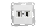 21 - Розетка 2xHDMI, белая