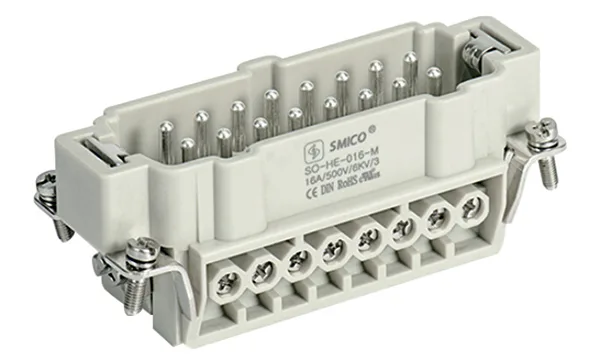 Вставка контактная, размер H16B, тип вилка, 16P+PE, 16A, 500V, винтовой зажим